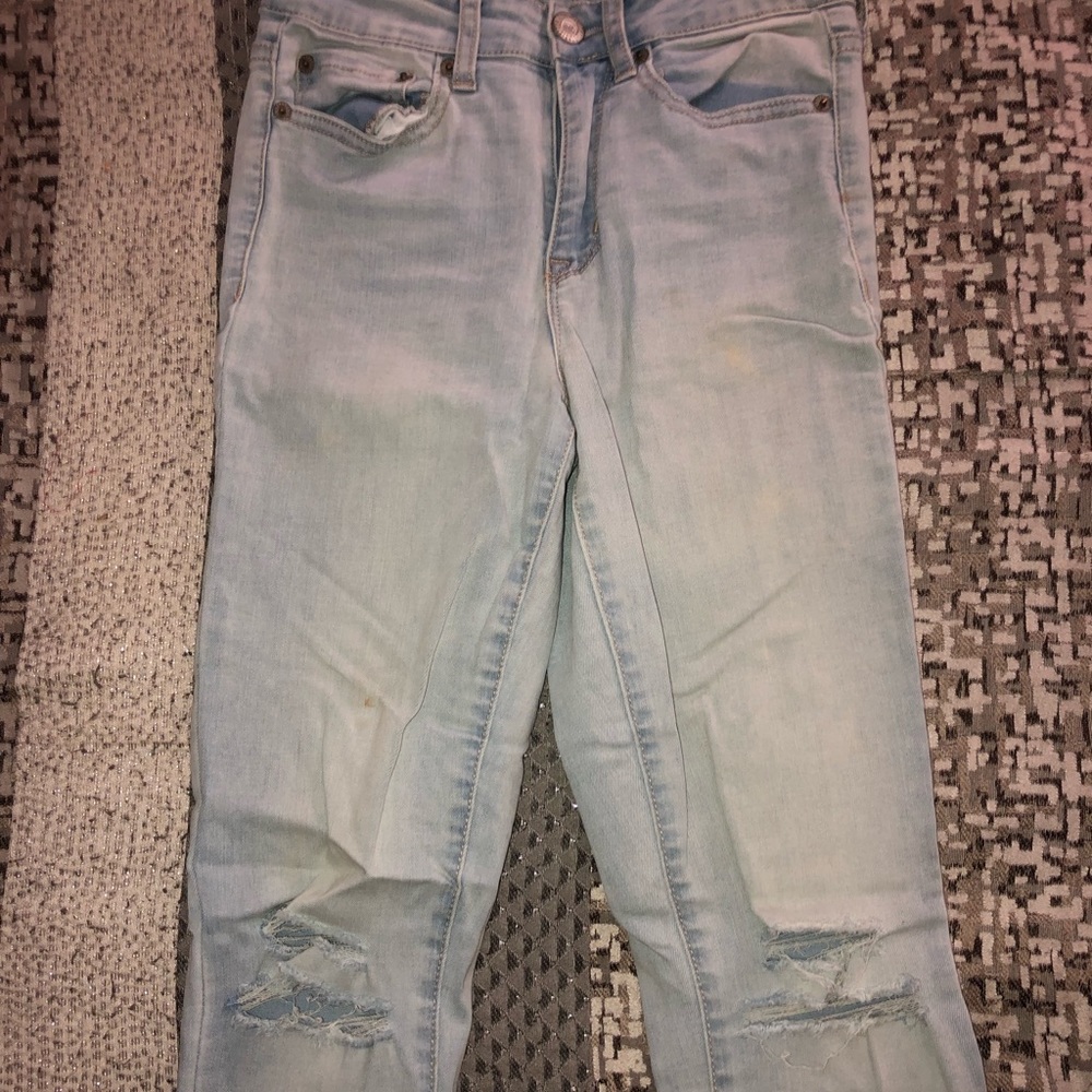 High waisted ripped jeggings